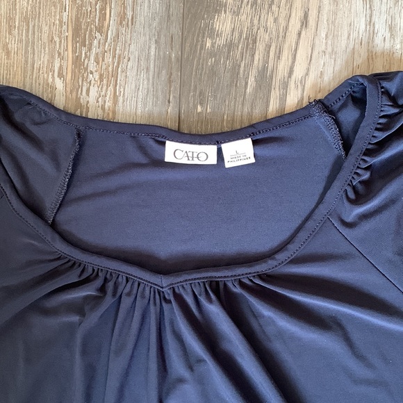 Navy 3/4 Sleeve Top - Picture 4 of 8